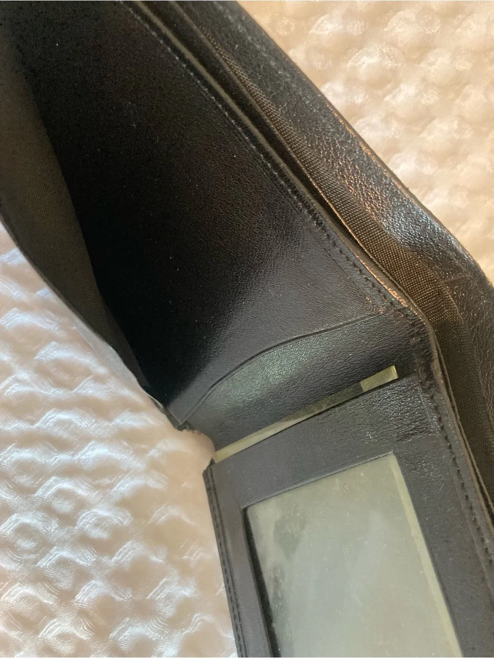 KANGAROO VTG Brooks Brothers Peal & Co. Made in England Black Leather Wallet